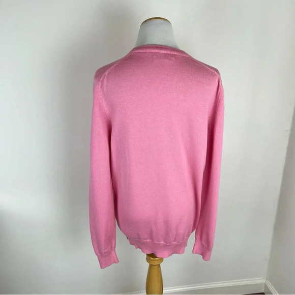 Zara Crewneck Pink 100% Cotton Sweater Size M - Picture 2 of 4